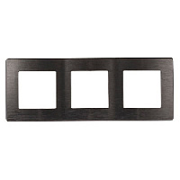 Дизайнерская рамка 3 местная, Сатин, графит, Б0052525 Эра, серия 12