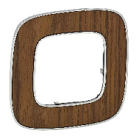 Дизайнерская рамка 1 местная, орех, дерево, 754461 Legrand, серия Valena Allure