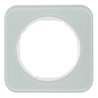 Дизайнерская рамка 1 местная, полярная белизна, стекло, 10112109 Berker, серия R.1