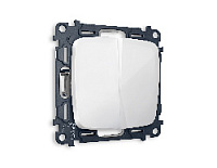 Комплект механизма 2-кл проходного выключателя, белый глянец, MO103020 Ambrella Volt, двухклавишный