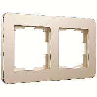 Дизайнерская рамка 2 местная, шампань, алюминий, W0022611 Werkel