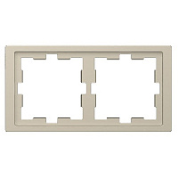 Дизайнерская рамка 2 местная, сахара, MTN4020-6533 Schneider Electric, серия Merten D-Life