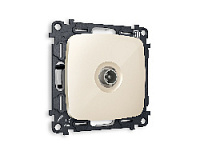 Комплект механизма TV розетки проходной 5-1000 MHz 4dB, бежевый глянец, MO313030 Ambrella Volt