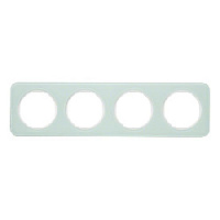 Дизайнерская рамка 4 местная, полярная белизна, стекло, 10142109 Berker, серия R.1