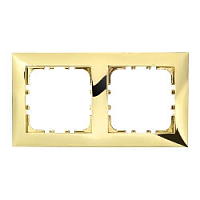 Дизайнерская рамка 2 местная, золото, 864216-1 LK Studio, серия LK60