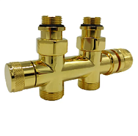 Дизайнерский клапан прямой для радиаторов для 2-х трубной системы отопления, ручная регулировка, Tondera 1/2" золото 0682-1500D0E0 S.R.Rubinetterie