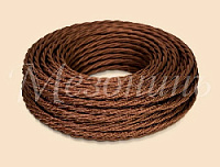 Ретро кабель витой ПВХ (10м) 3*2.5 шоколад GE70114-17 ТМ МезонинЪ
