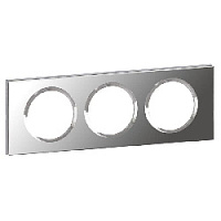 Дизайнерская рамка 3 местная, зеркало, стекло, 069123 Legrand, серия Celiane