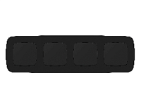 Дизайнерская рамка из термопластика 4 местная, черный матовый, OF140704 Ambrella Volt