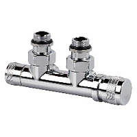 Дизайнерский клапан угловой для радиаторов для 2-х трубной системы отопления, справа, ручная регулировка, Tondera 1/2" хром 0681-1500C0E0 S.R.Rubinetterie