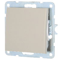 Дизайнерский выключатель, бежевый, 860301-1 LK Studio, одноклавишный проходной, серия LK60