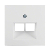 Центральная панель двойной розетки UAE, полярная белизна, матовый, 14091909 Berker, серии S.1/B.3/B.7