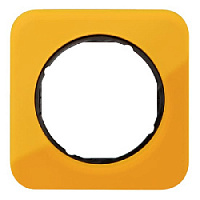 Дизайнерская рамка 1 местная, оранжевый/черный, 10112334 Berker, серия R.1