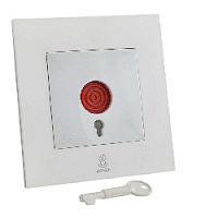 Дизайнерский выключатель аварийной сигнализации Aura Белый лед, BAWE Bonze