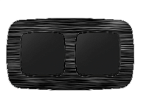 Дизайнерская рамка из металла 2 местная, черный, OF580502 Ambrella Volt