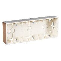 Коробка для открытого монтажа, 3 местная, шампань, 1590753-034 Simon, серия 15