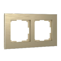 Дизайнерская рамка 2 местная, шампань, алюминий, W0021711 Werkel