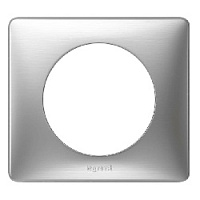 Дизайнерская рамка 1 местная, алюминий, 068921 Legrand, серия Celiane