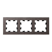 Дизайнерская рамка 3 местная, мокко, стекло, ATN320603 Schneider Electric, серия Atlas Design Nature