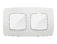 Дизайнерская рамка из акрила 2 местная, белый мрамор, OF940102 Ambrella Volt