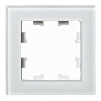 Дизайнерская рамка 1 местная, белый, стекло, ATN320101 Schneider Electric, серия Atlas Design Nature