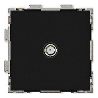 Дизайнерская розетка спутниковая SAT, черный, PL-W201S-BCM CGSS, серия Практика