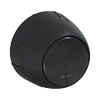 Дизайнерский выключатель с подсветкой, черный, 7700870 OneKeyElectro, двухклавишный, серия Rotondo