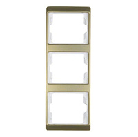 Дизайнерская рамка 3 местная, вертикальная, золотой, матовый, алюминий, 13340002 Berker, серия Arsys