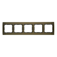 Дизайнерская рамка 5 местная, коричневый/антрацитовый, алюминий, 10153001 Berker, серия B.3