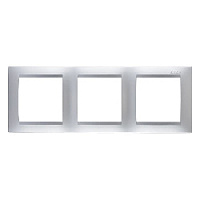 Дизайнерская рамка 3 местная, алюминий, 1500630-033 Simon, серия 15