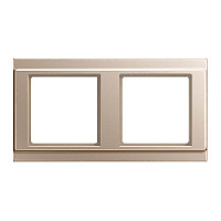 Дизайнерская рамка 2 местная, шампань, A582CH Jung, серия A 500
