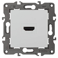 Дизайнерская розетка HDMI, белый, Б0034332 Эра, серия Elegance