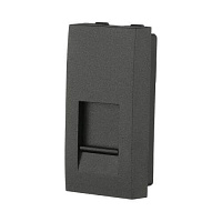 Накладка малая для розетки телефонной, компьютерной RJ, черный бархат, 853108 LK Studio, серия LK45