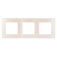 Дизайнерская рамка 3 местная, Сатин, перламутр, Б0052528 Эра, серия 12