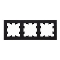 Дизайнерская рамка 3 местная, черный матовый, стекло, ATN331003 Schneider Electric, серия Atlas Design Nature