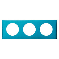 Дизайнерская рамка 3 местная, лазурный пунктум, 068773 Legrand, серия Celiane