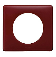 Дизайнерская рамка 1 местная, перкаль бордо, 066751 Legrand, серия Celiane