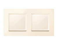 Дизайнерская рамка из термопластика 2 местная, бежевый глянец, AF220302 Ambrella Volt