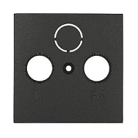 Накладка розетки TV+FM+SAT, черный бархат, 865208-1 LK Studio, серия LK60