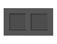 Дизайнерская рамка из термопластика 2 местная, графит мягкое касание, AF250802 Ambrella Volt