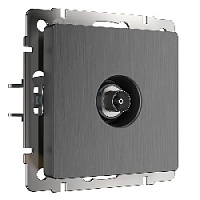 Дизайнерская розетка ТВ, графит рифленый, W1183004 Werkel, оконечная