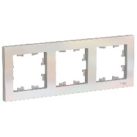 Дизайнерская рамка 3 местная, жемчуг, ATN000403 Schneider Electric, серия Atlas Design