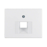Центральная панель розетки UAE, полярная белизна, глянцевый, 14070069 Berker, серия Arsys
