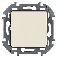Дизайнерский выключатель, слоновая кость, 673651 Legrand, одноклавишный, проходной, серия Inspiria