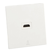 Дизайнерская розетка HDMI Aura Белый лед, BAWHD Bonze