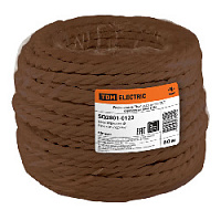 Ретро кабель витой ГОСТ (50 м.) 2*2.5, коричневый, SQ2801-0122 TDM ELECTRIC, серия Эко