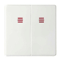 Двойная клавиша выключателя с подсветкой, белый, 82025-30 Simon, серия 82