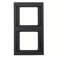 Дизайнерская рамка 2 местная, вертикальная, антрацитовый, матовый, 13237006 Berker, серия K.1