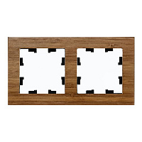 Дизайнерская рамка 2 местная, бамбук, дерево, ATN353202 Schneider Electric, серия Atlas Design Nature