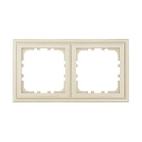 Дизайнерская рамка 2 местная, бежевый матовый, 894202-1 LK Studio, серия LK80 Classic